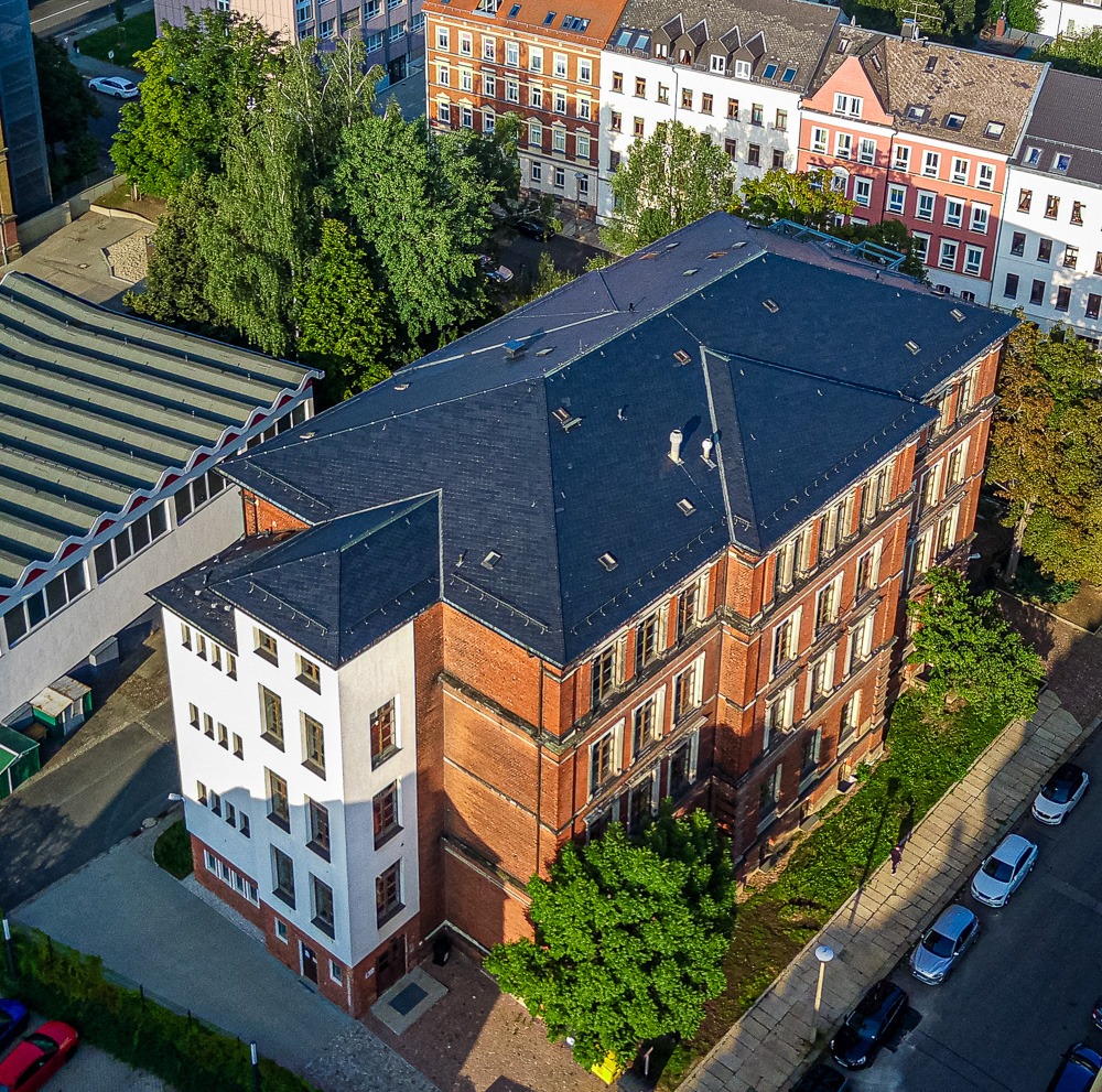 Untere Luisenschule Chemnitz von oben