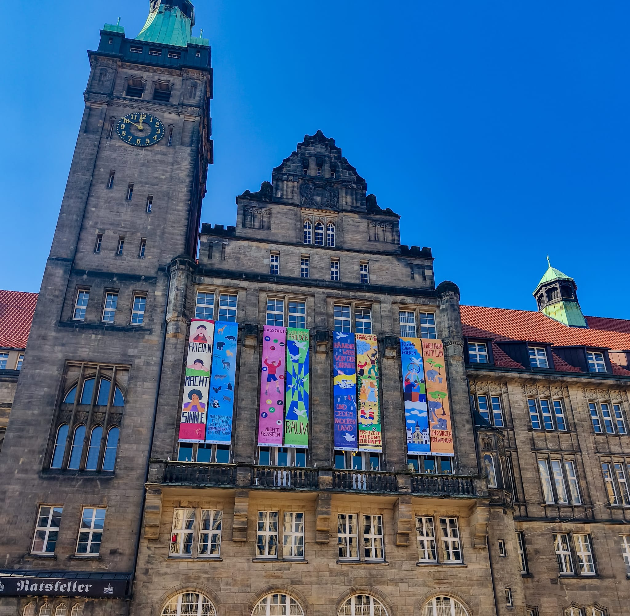 Vorstellung des Videos der Friedensbanner zum Chemnitzer Friedenstag